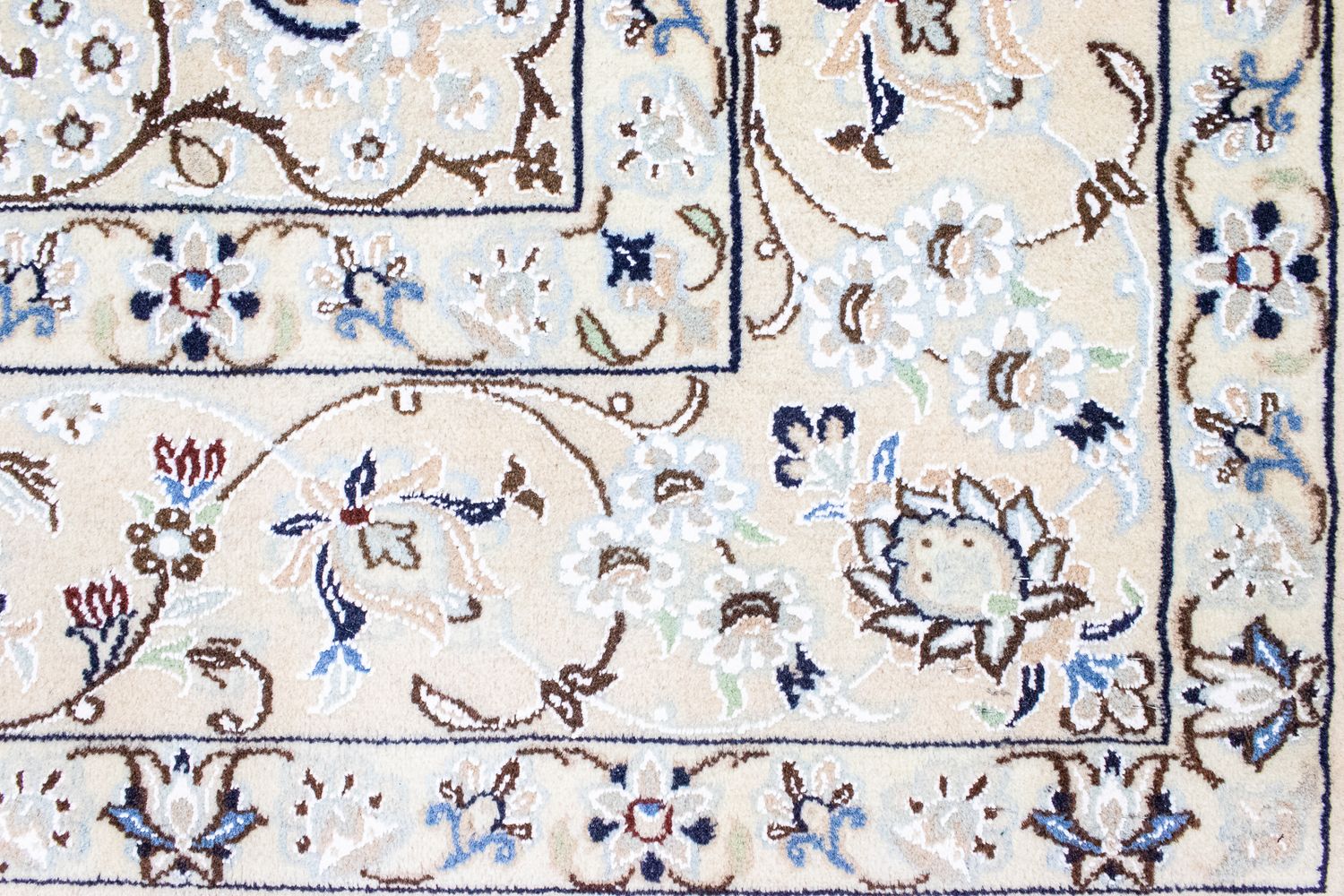 Alfombra Persa - Nain - Real cuadrado  - 200 x 193 cm - beige