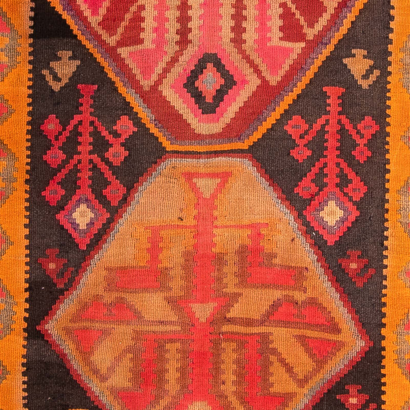 Alfombra de pasillo Alfombra Kelim - Antigua - 355 x 142 cm - multicolor