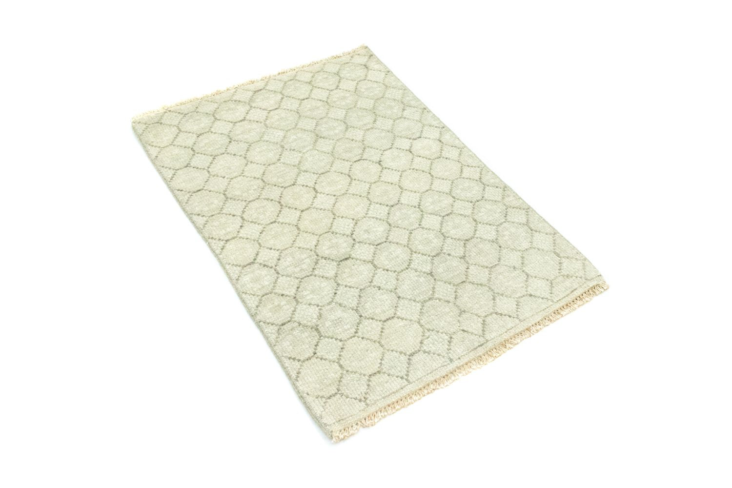 Alfombra de lana - 88 x 60 cm - beige
