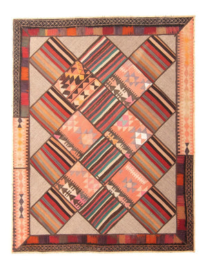 Alfombra de patchwork - 200 x 150 cm - multicolor