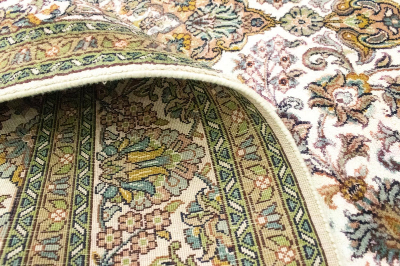 Alfombra de seda - Seda de Cachemira - 217 x 153 cm - beige