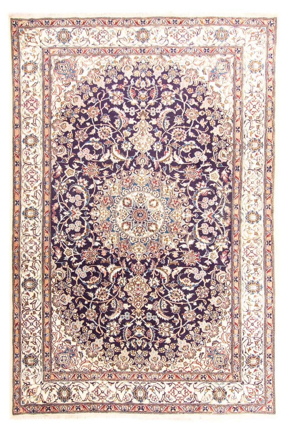 Alfombra Persa - Nain - Real - 292 x 197 cm - azul oscuro