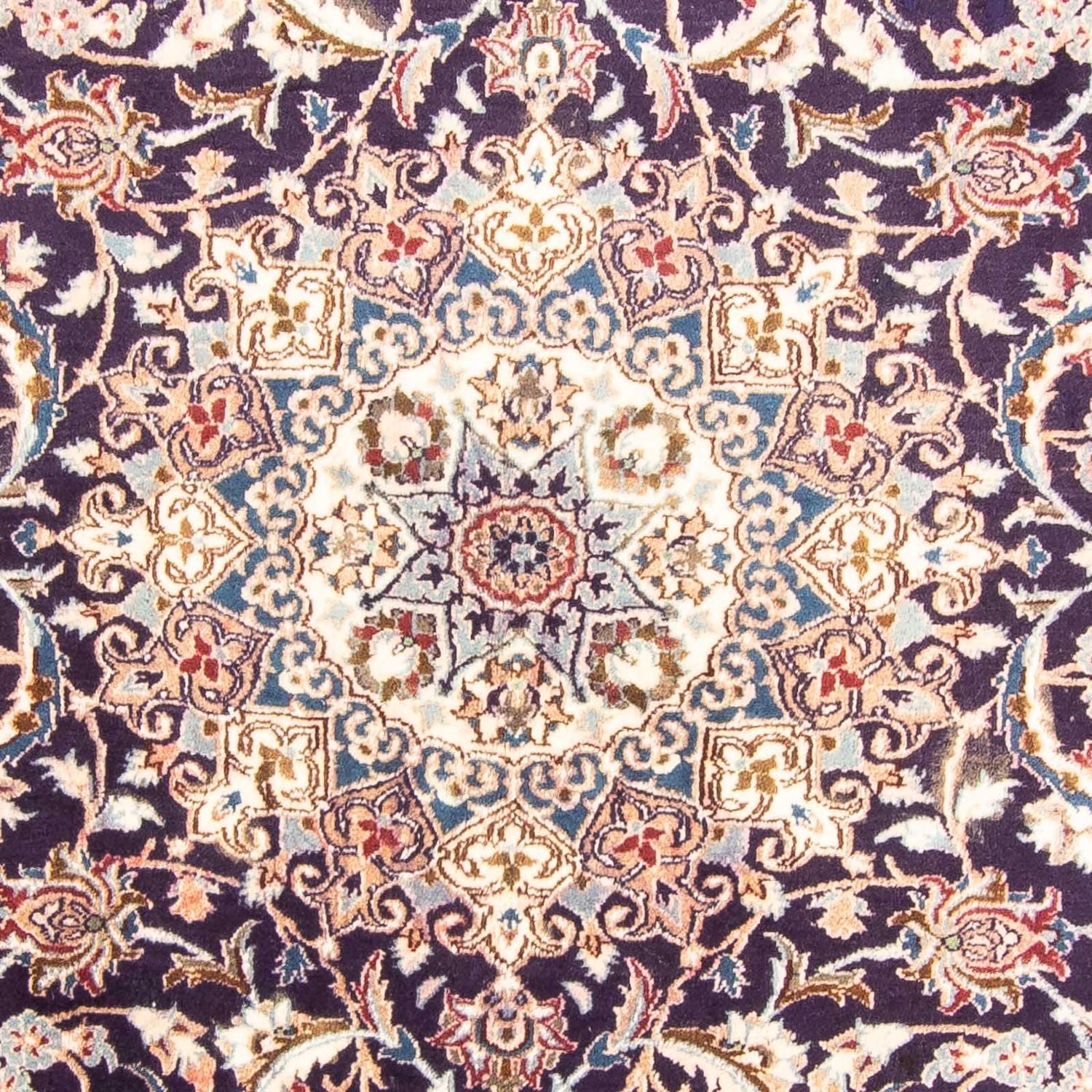 Alfombra Persa - Nain - Real - 292 x 197 cm - azul oscuro