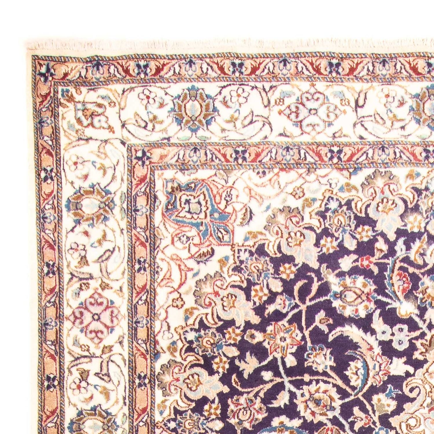 Alfombra Persa - Nain - Real - 292 x 197 cm - azul oscuro