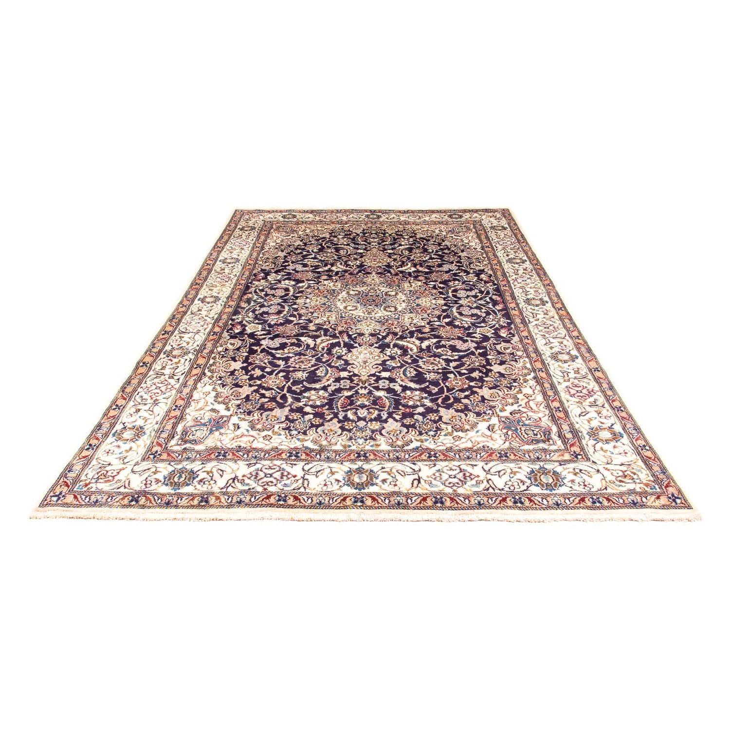 Alfombra Persa - Nain - Real - 292 x 197 cm - azul oscuro