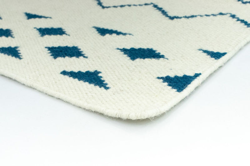 Alfombra Kelim - Tendencia - 95 x 62 cm - azul