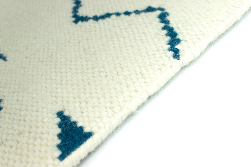 Alfombra Kelim - Tendencia - 95 x 62 cm - azul