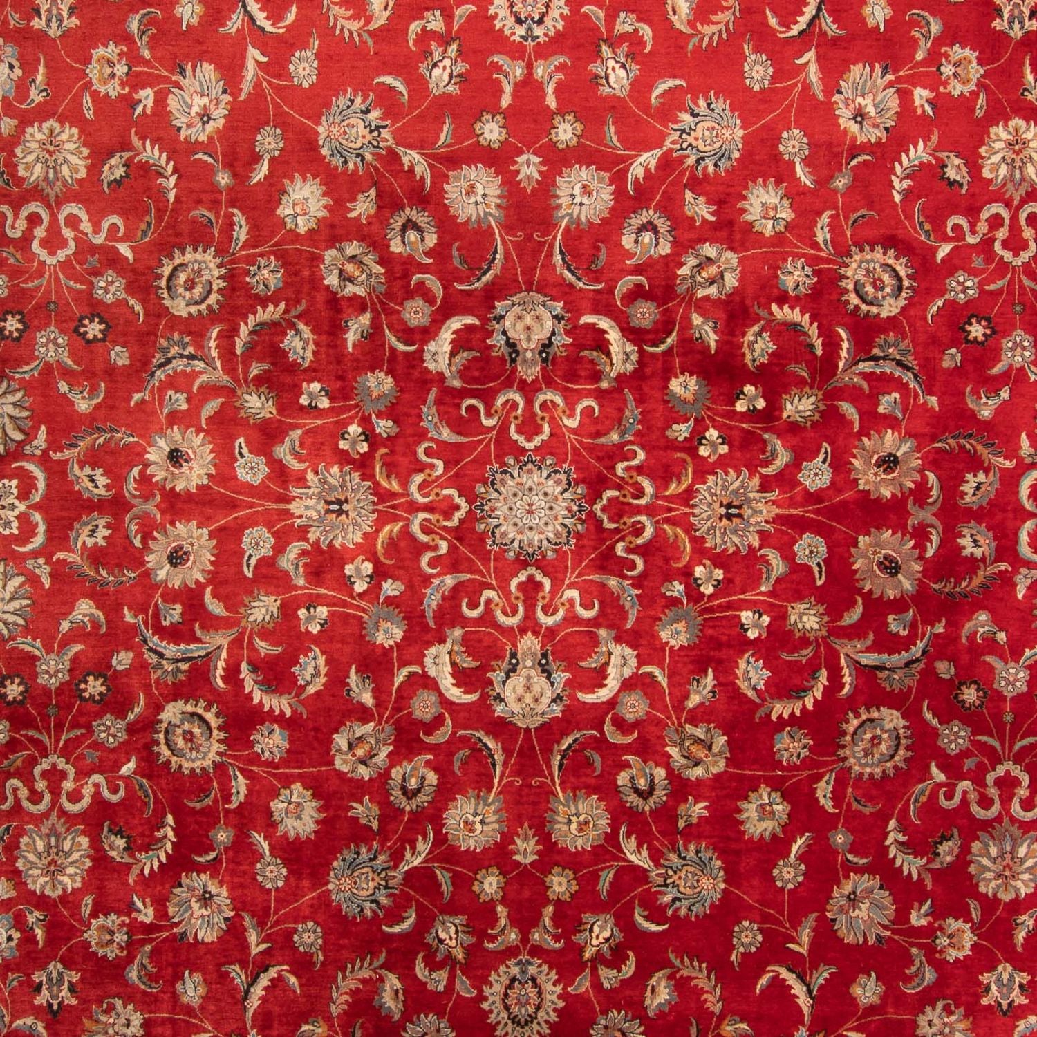 Alfombra oriental - Tabriz - 363 x 280 cm - rojo oscuro