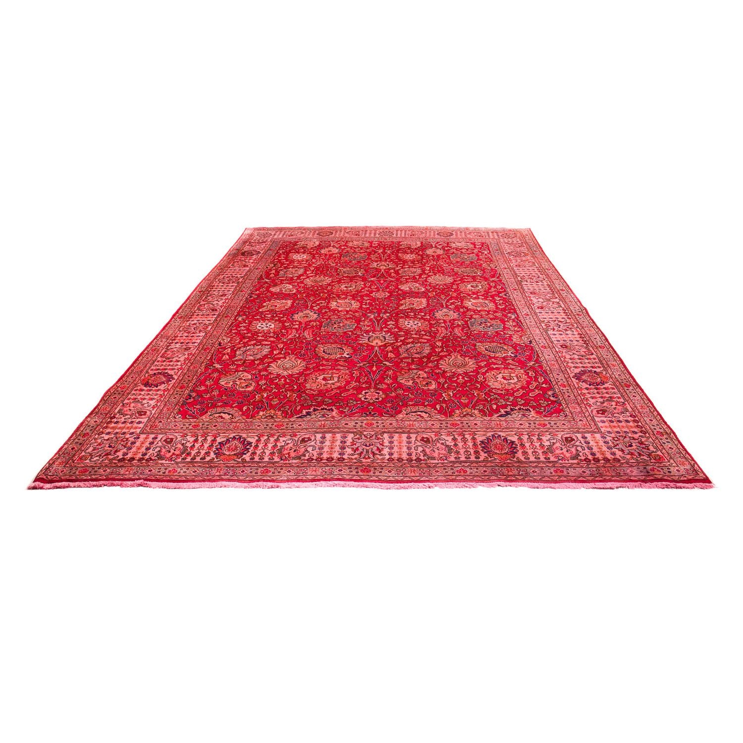 Alfombra persa - Tabriz - 380 x 300 cm - rojo oscuro