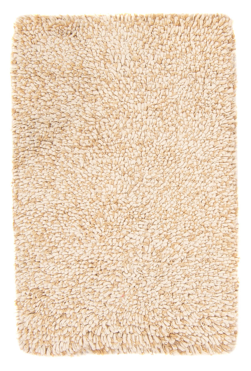 Alfombra de pelo largo - 90 x 60 cm - beige