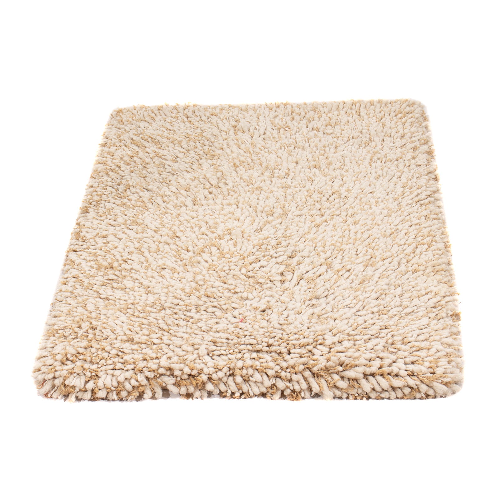 Alfombra de pelo largo - 90 x 60 cm - beige