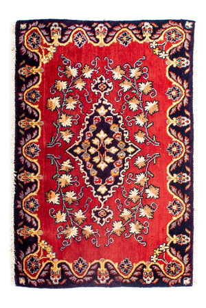 Alfombra persa - Keshan - 88 x 62 cm - rojo oscuro