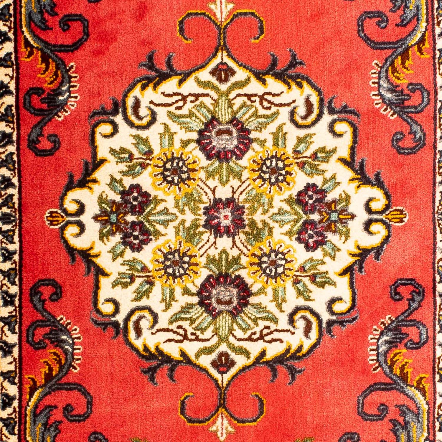 Alfombra persa - Keshan - 96 x 68 cm - rojo