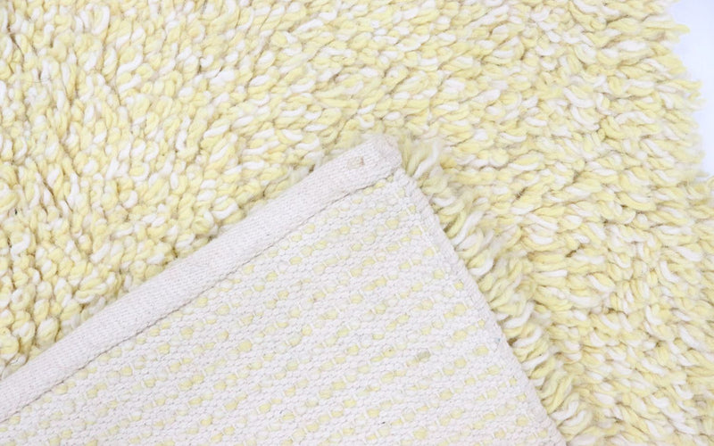 Alfombra de pelo largo - 158 x 90 cm - beige