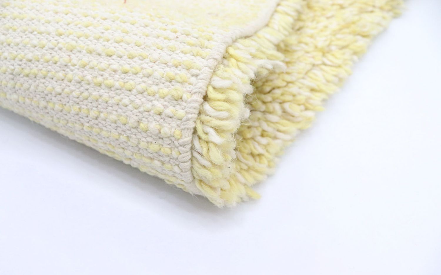 Alfombra de pelo largo - 158 x 90 cm - beige