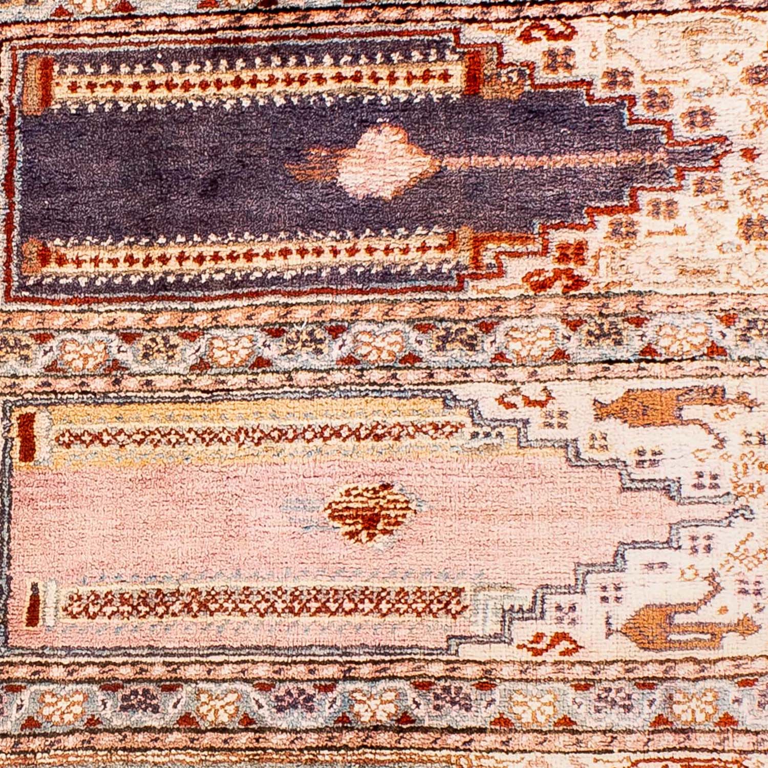 Alfombra de seda - Kayseri - 127 x 90 cm - multicolor