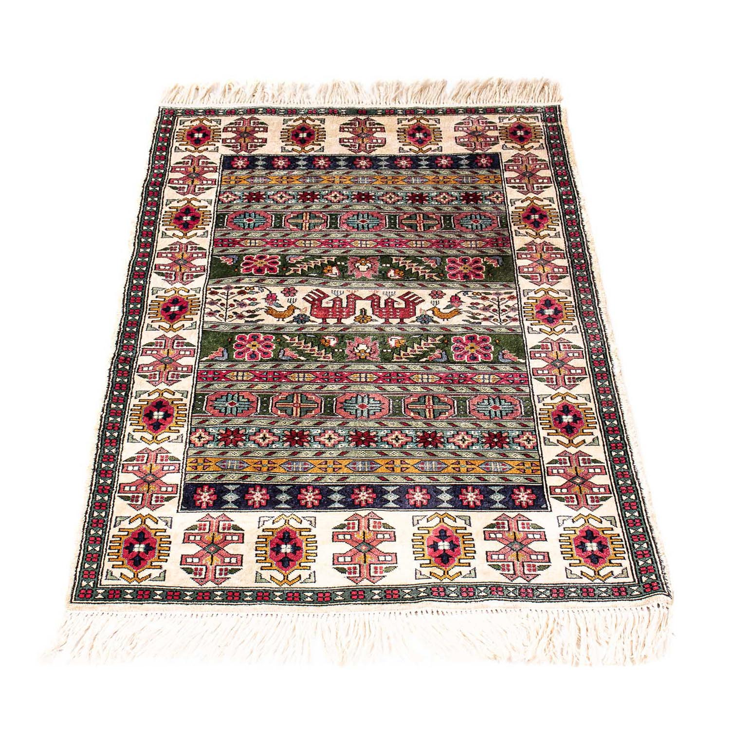 Alfombra de pasillo Alfombra de seda - Kayseri - 156 x 76 cm - multicolor