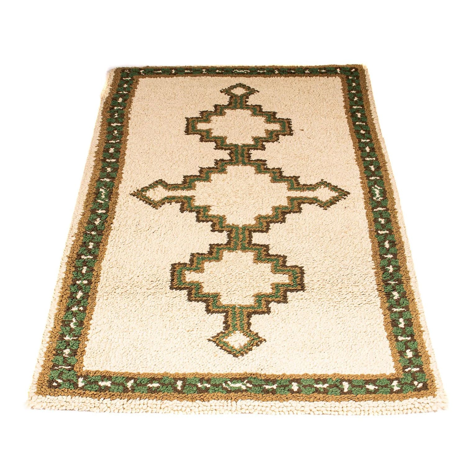 Alfombra bereber - 140 x 75 cm - beige