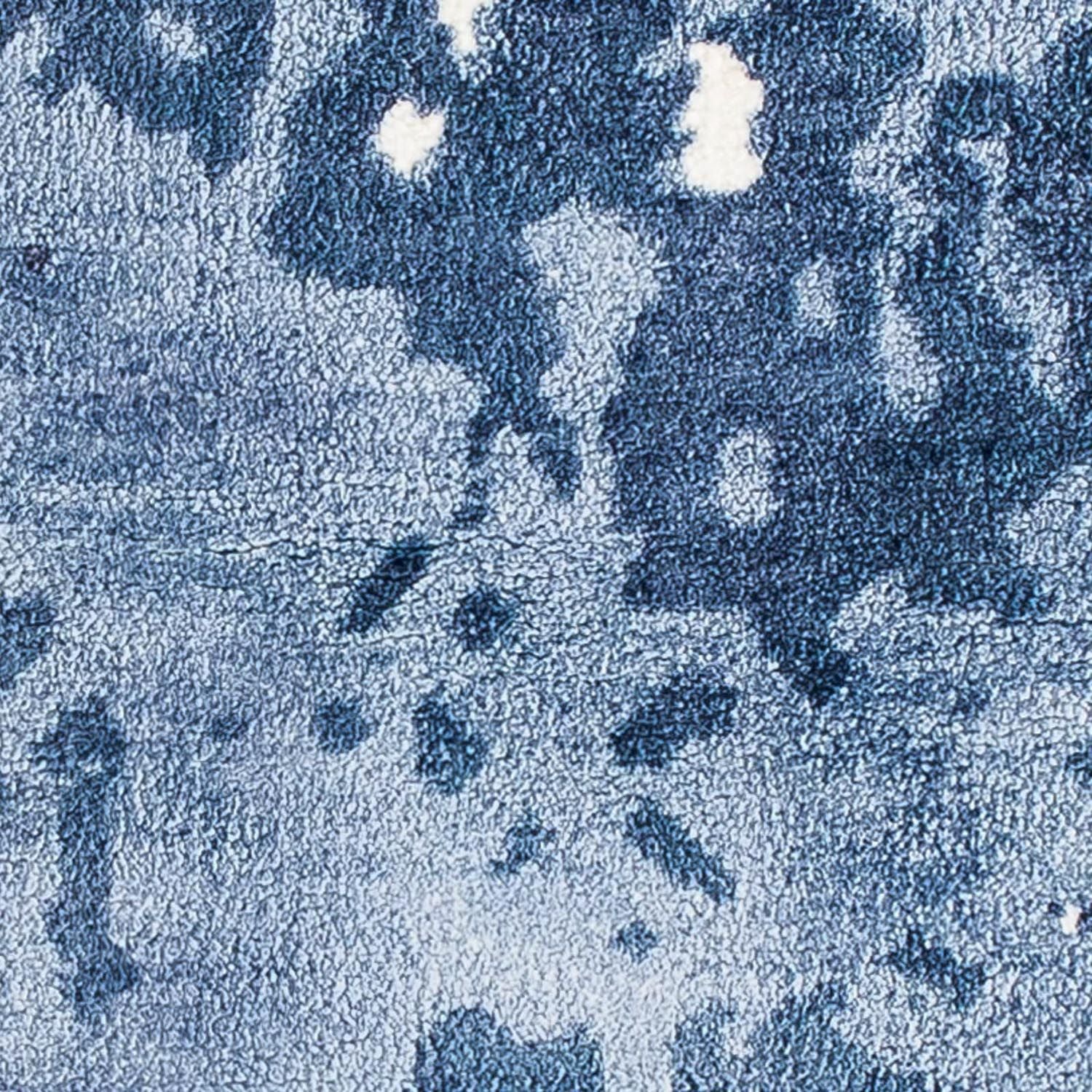 Alfombra de viscosa cuadrado  - 70 x 70 cm - azul
