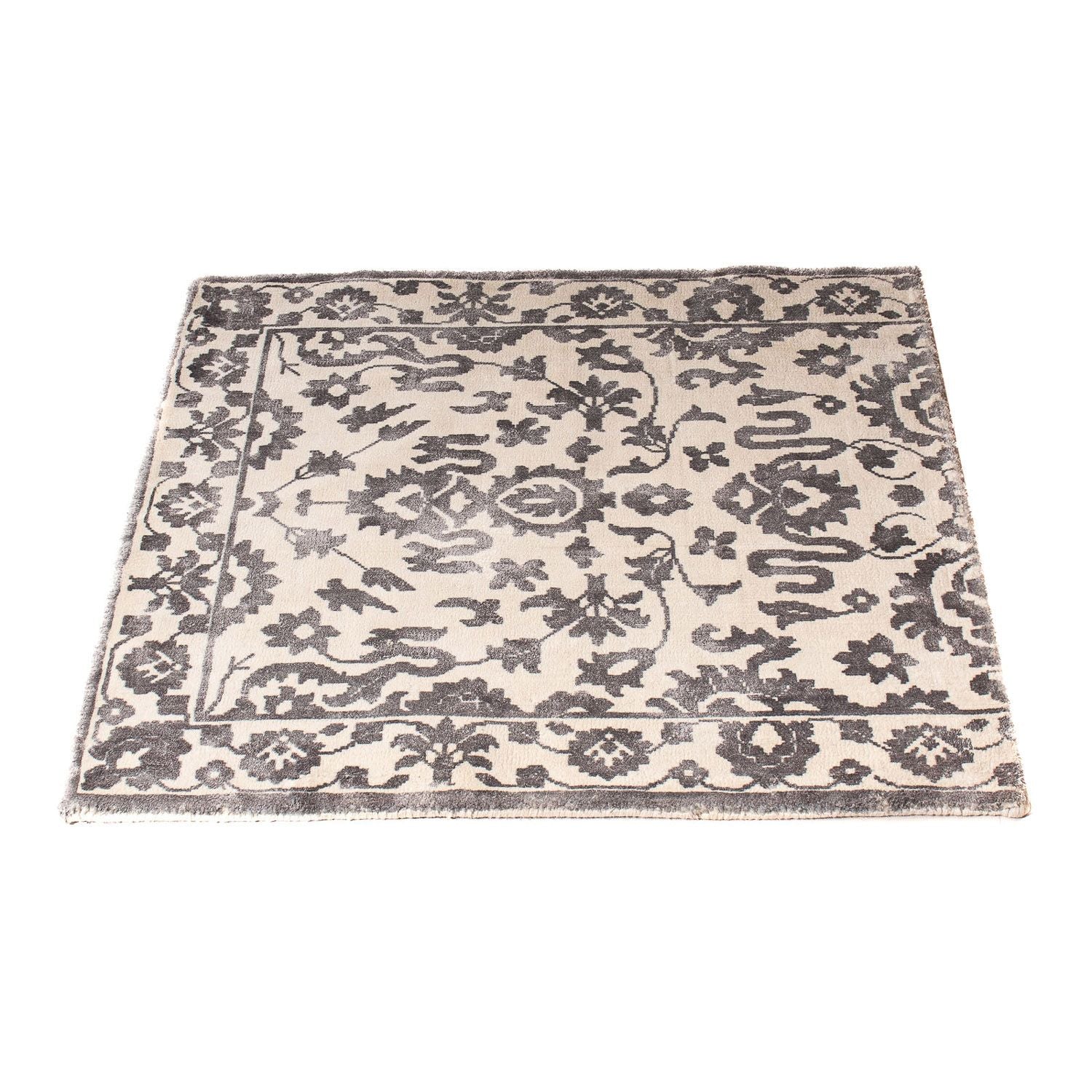 Alfombra de viscosa cuadrado  - 70 x 70 cm - gris claro