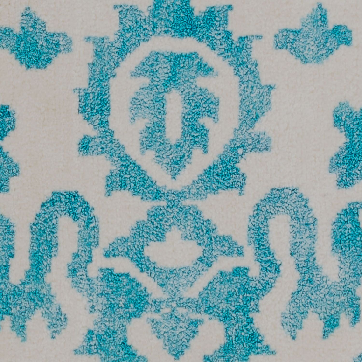 Alfombra de viscosa cuadrado  - 70 x 70 cm - turquesa