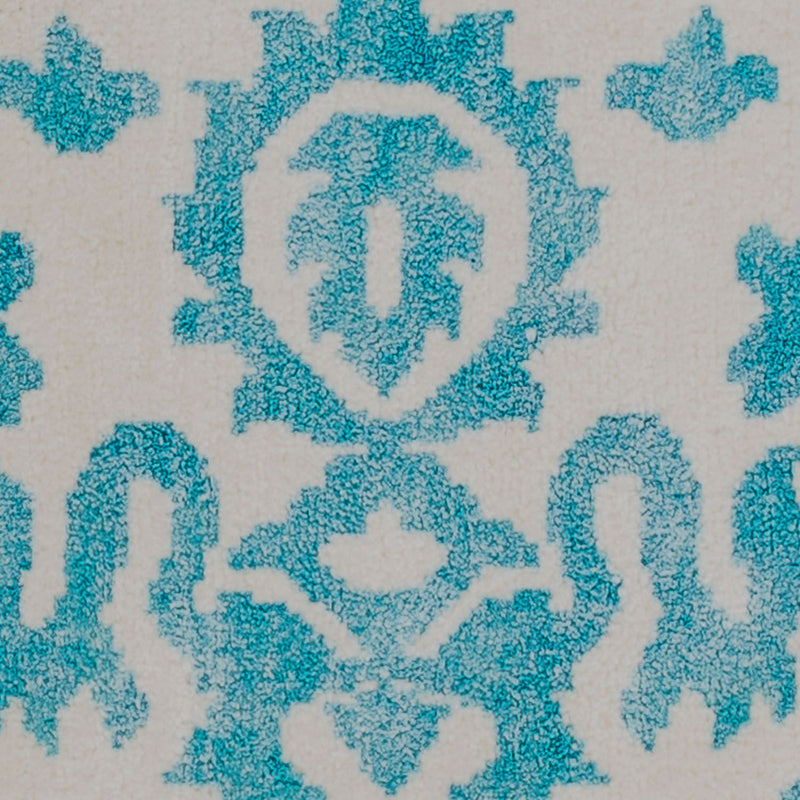 Alfombra de viscosa cuadrado  - 70 x 70 cm - turquesa