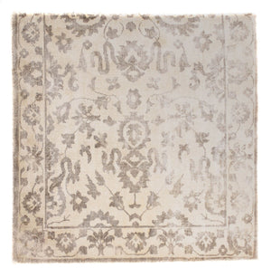 Alfombra de viscosa cuadrado  - 70 x 70 cm - marrón claro