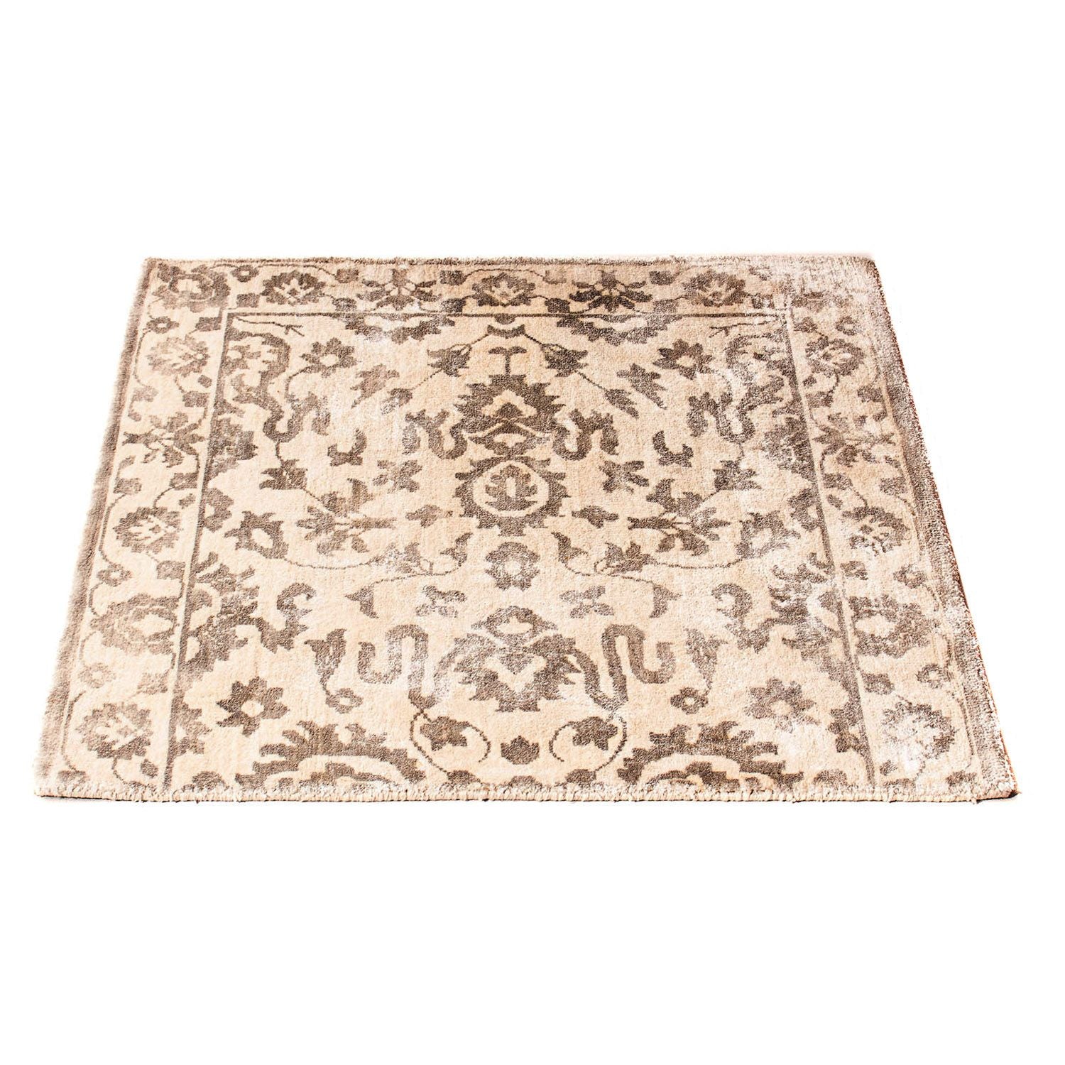 Alfombra de viscosa cuadrado  - 70 x 70 cm - marrón claro