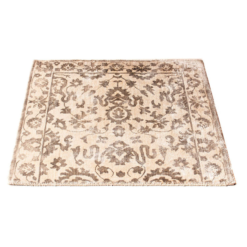 Alfombra de viscosa cuadrado  - 70 x 70 cm - marrón claro