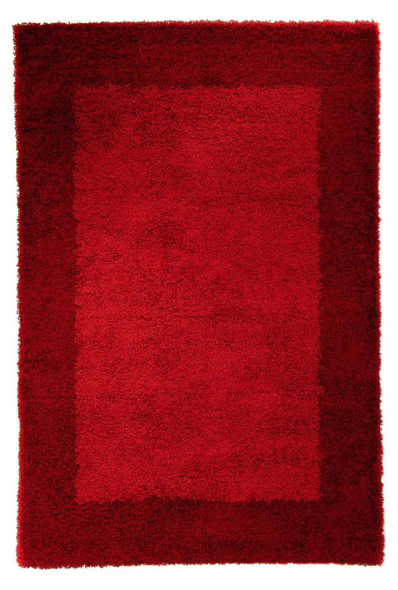 Alfombra de pelo largo - 230 x 160 cm - rojo oscuro