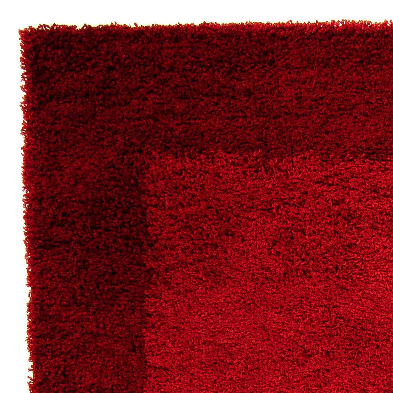 Alfombra de pelo largo - 230 x 160 cm - rojo oscuro