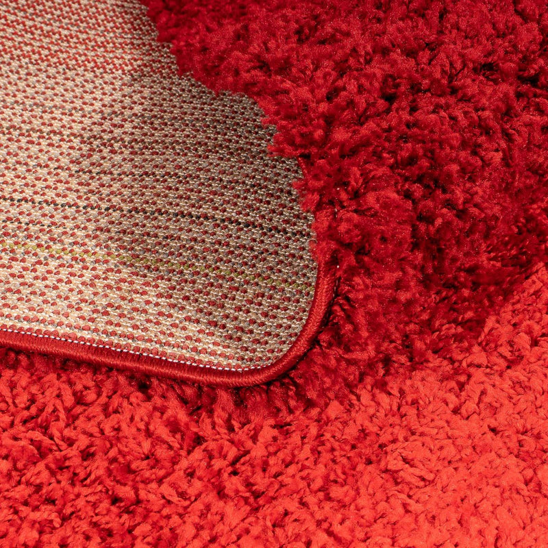 Alfombra de pelo largo - 230 x 160 cm - rojo oscuro