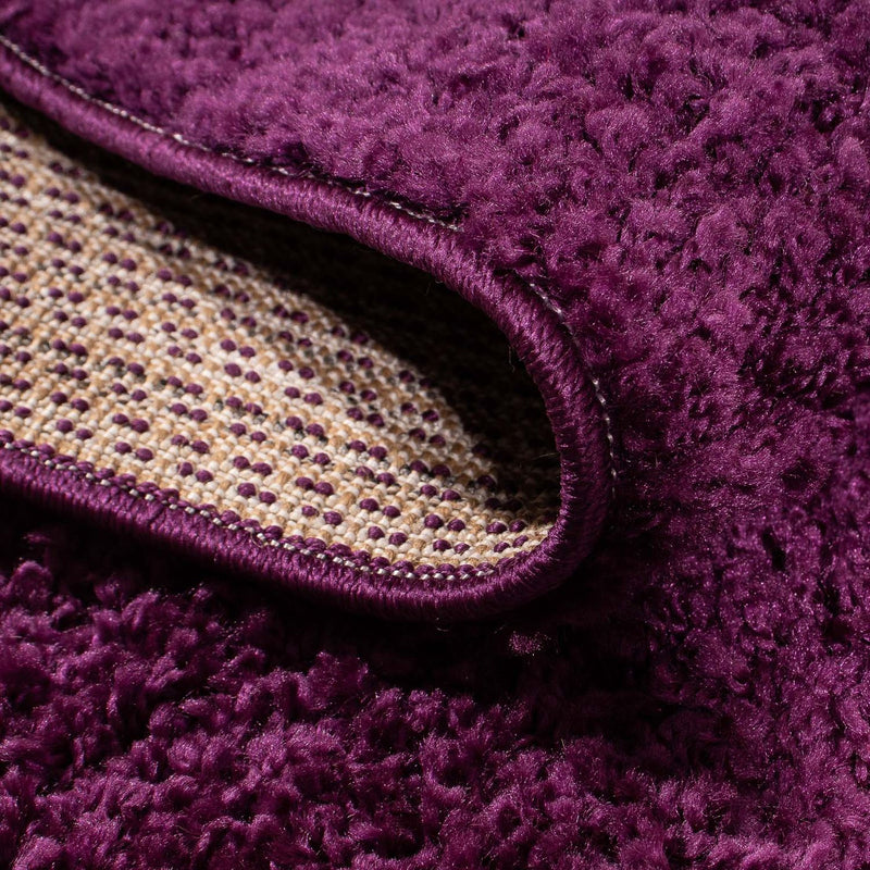 Alfombra de pelo largo - 150 x 80 cm - púrpura