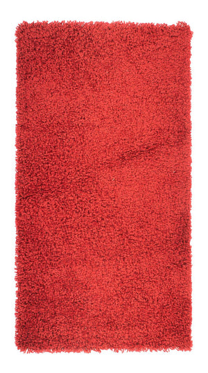 Alfombra de pelo largo - 110 x 60 cm - rojo