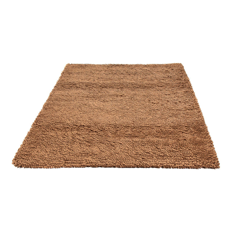 Alfombra de pelo largo - 206 x 155 cm - marrón