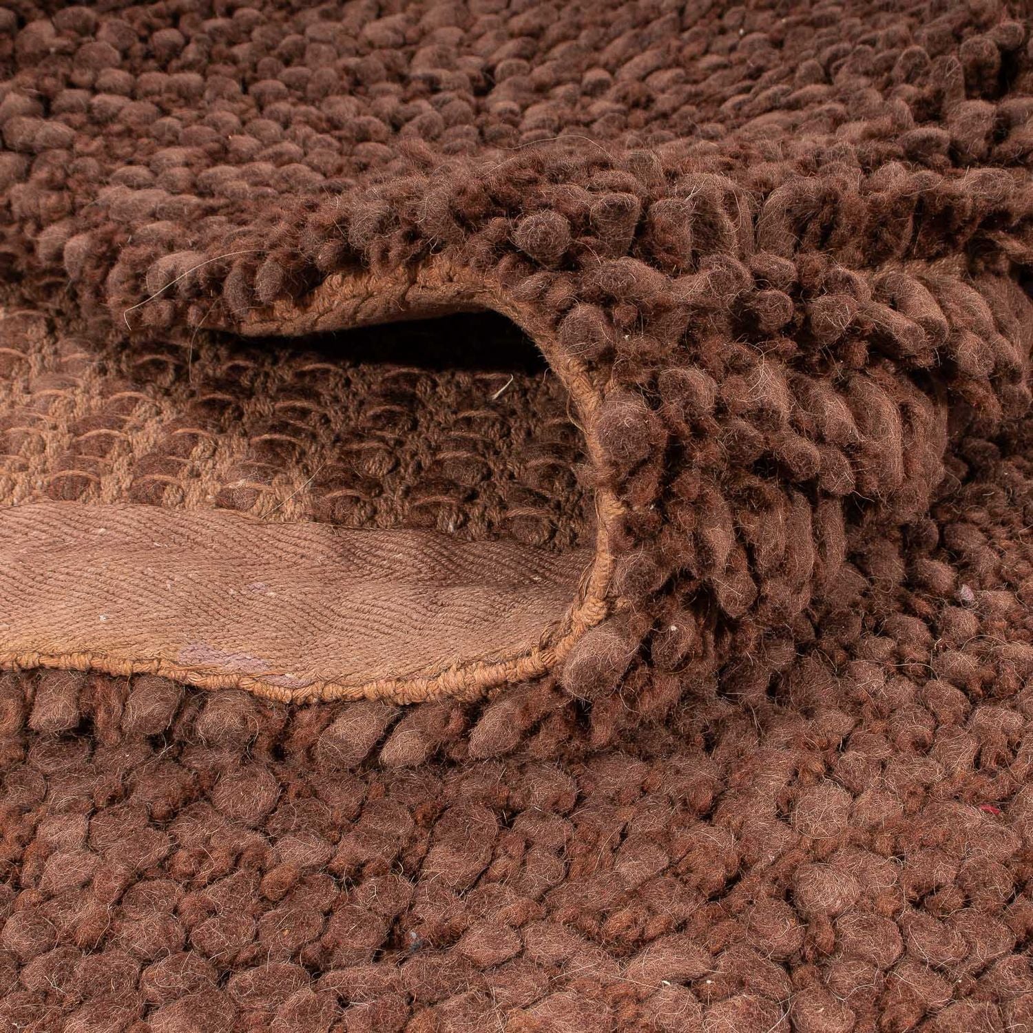 Alfombra de pelo largo - 230 x 150 cm - marrón