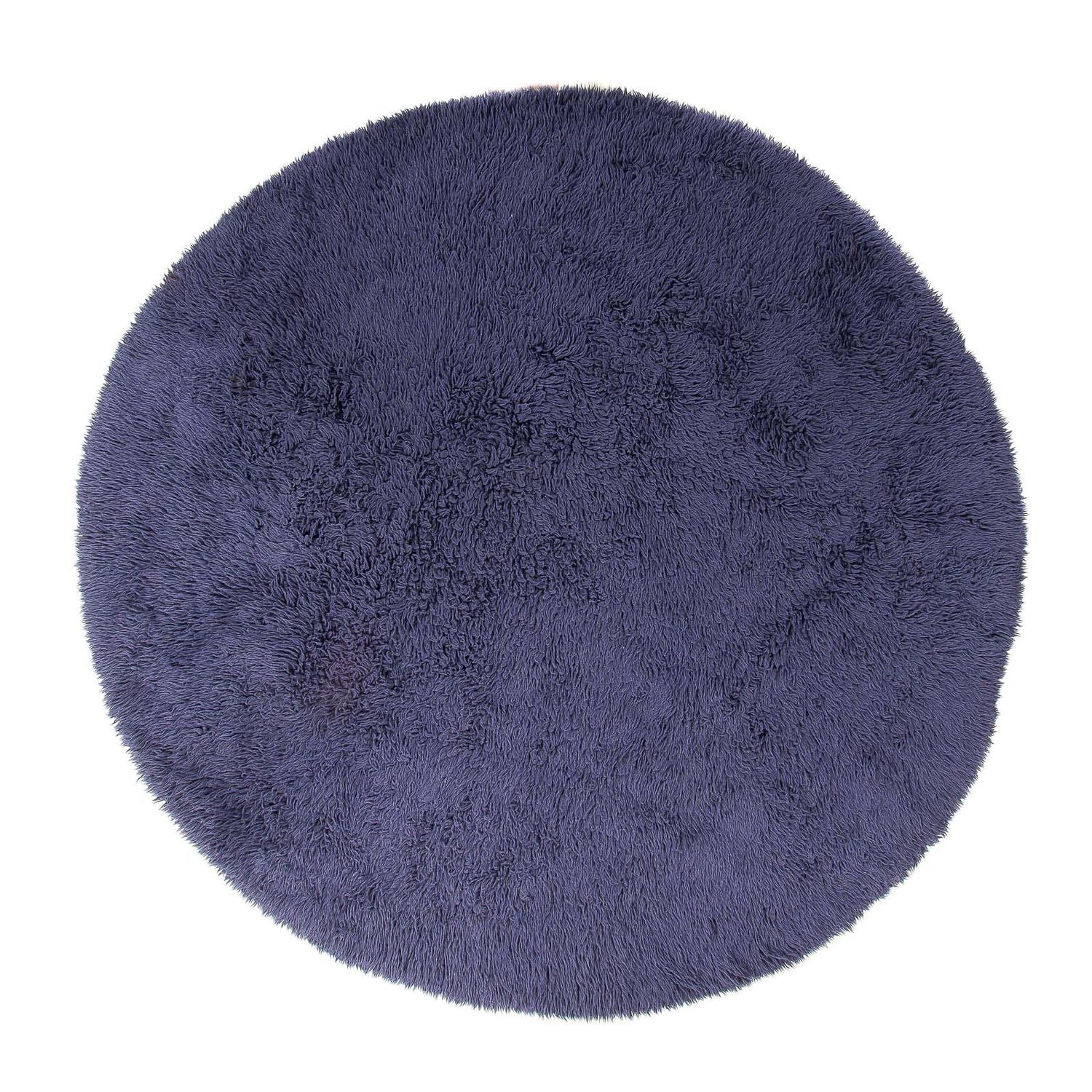 Alfombra de pelo largo redondo  - 261 x 261 cm - azul oscuro