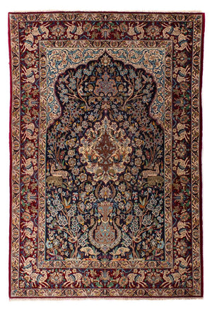 Alfombra Persa - Isfahan - Prima - 173 x 117 cm - azul oscuro