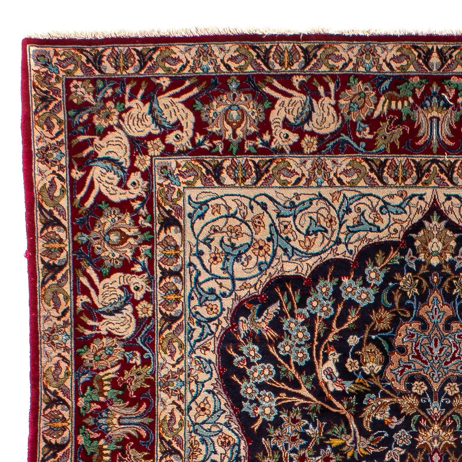 Alfombra Persa - Isfahan - Prima - 173 x 117 cm - azul oscuro
