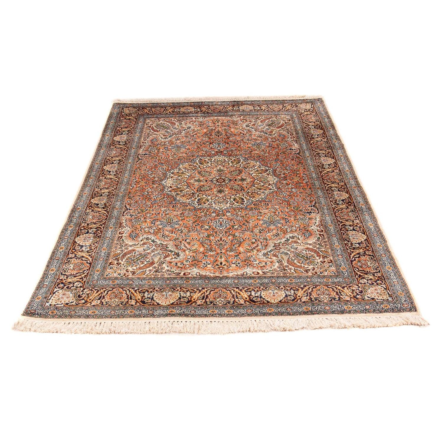 Alfombra de seda - Seda de Cachemira - 182 x 121 cm - marrón claro