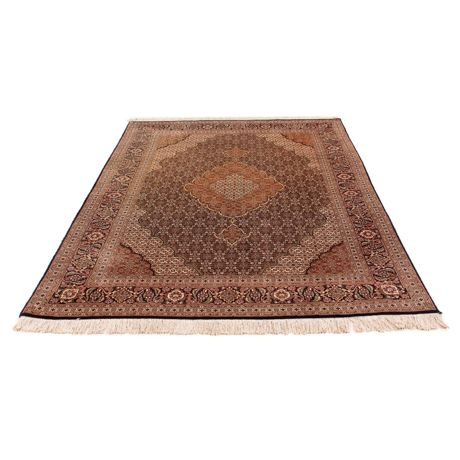 Alfombra Persa - Tabriz - Real - 202 x 150 cm - marrón