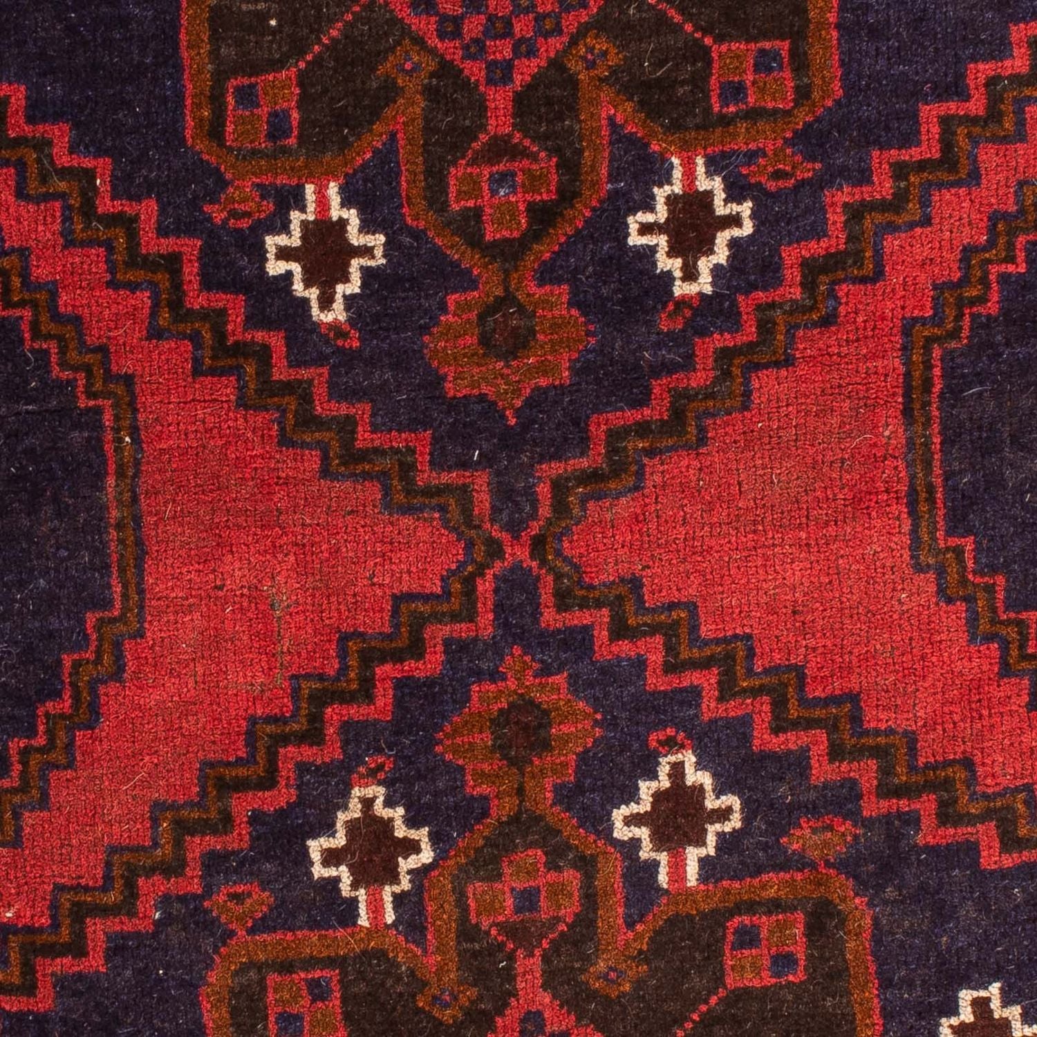 Alfombra Belutsch - 140 x 92 cm - rojo oscuro