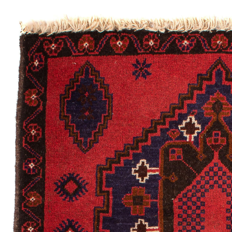 Alfombra Belutsch - 140 x 92 cm - rojo oscuro