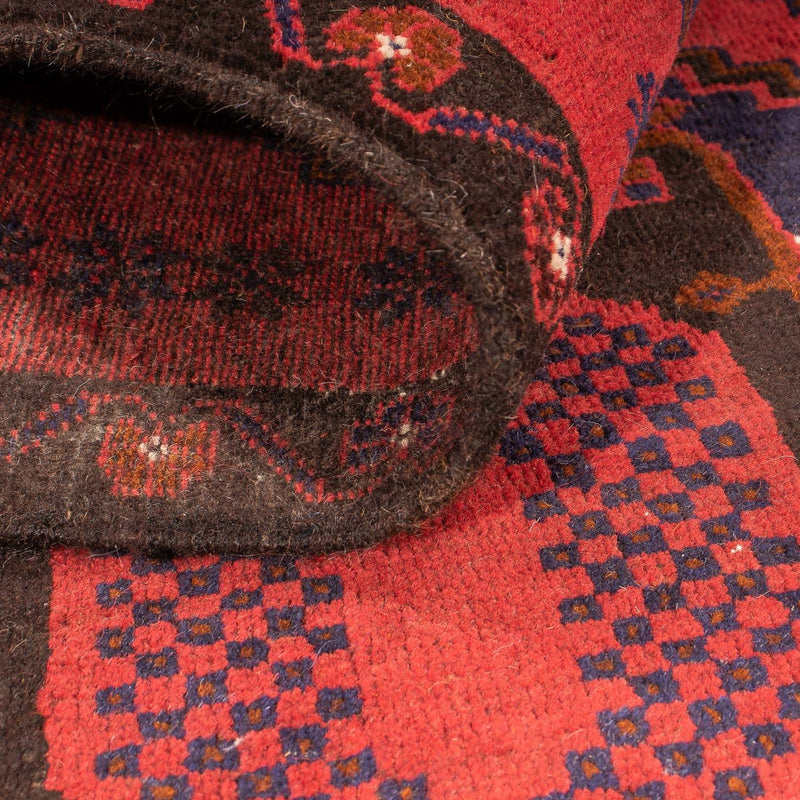 Alfombra Belutsch - 140 x 92 cm - rojo oscuro