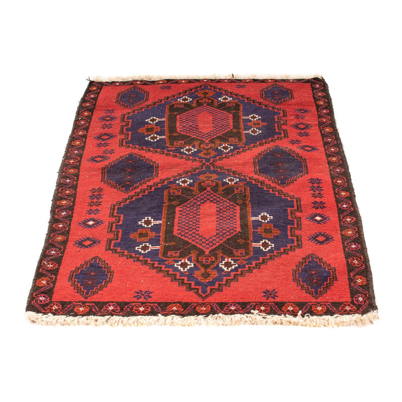 Alfombra Belutsch - 140 x 92 cm - rojo oscuro