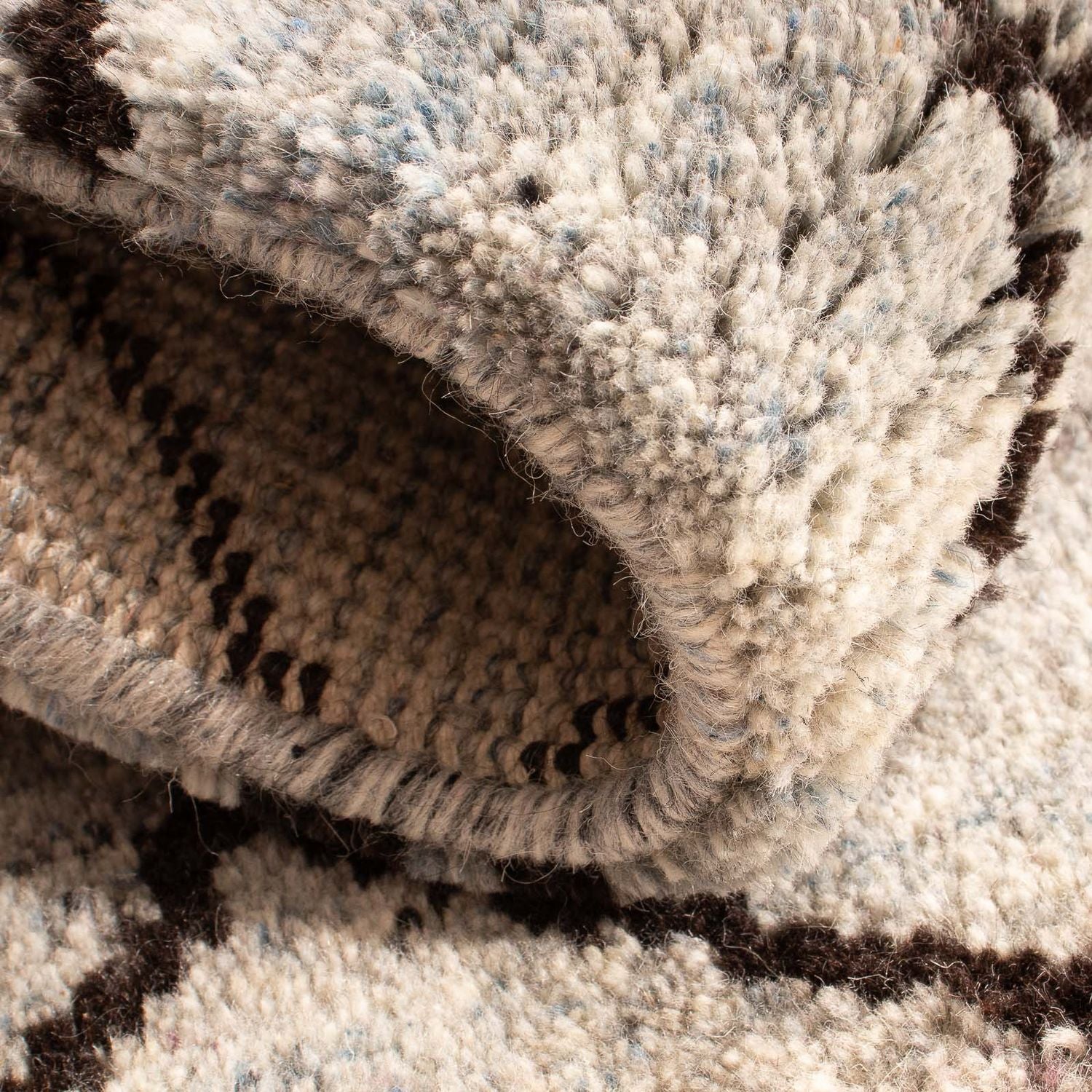 Alfombra bereber - 90 x 58 cm - beige