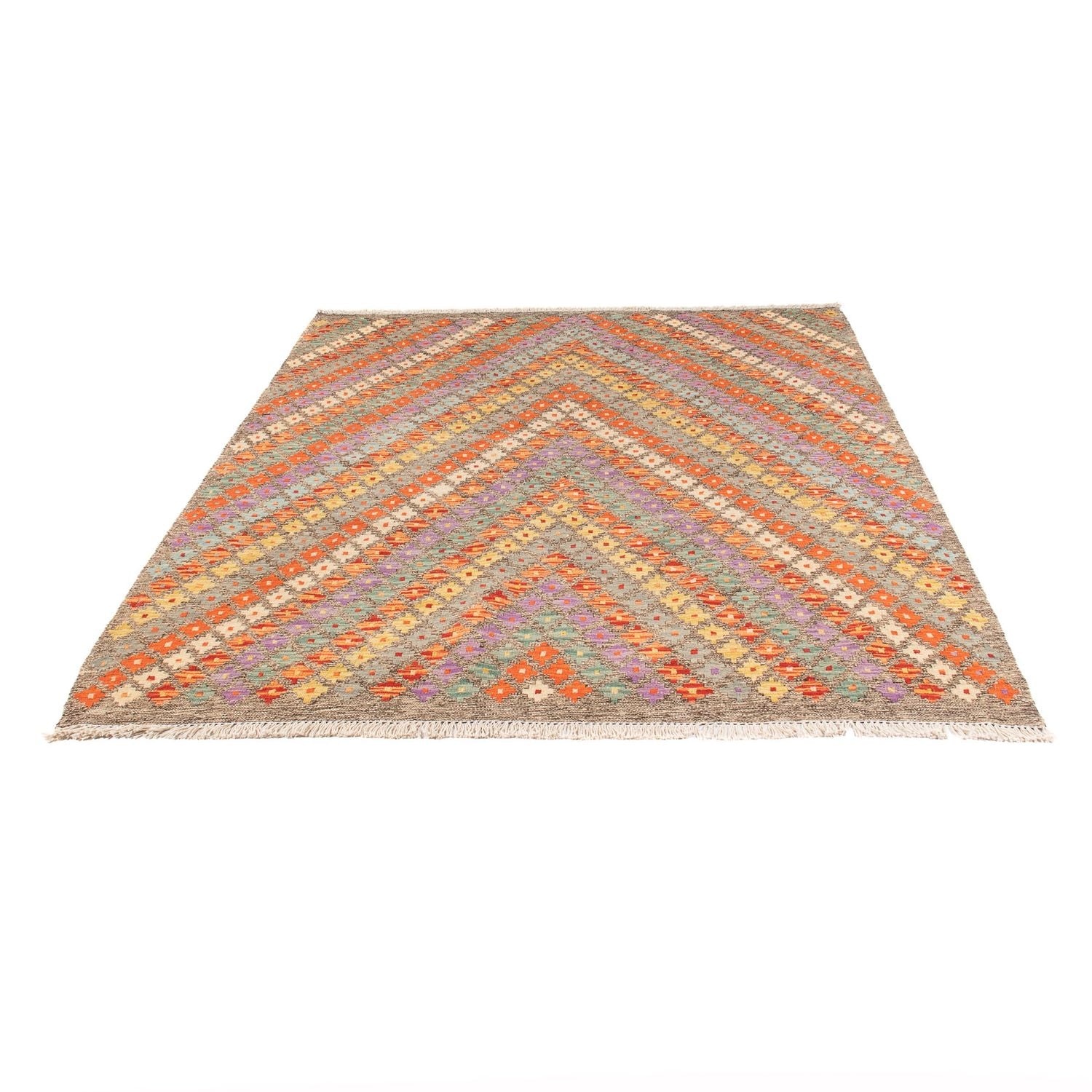 Alfombra Kelim - Splash - 200 x 155 cm - multicolor