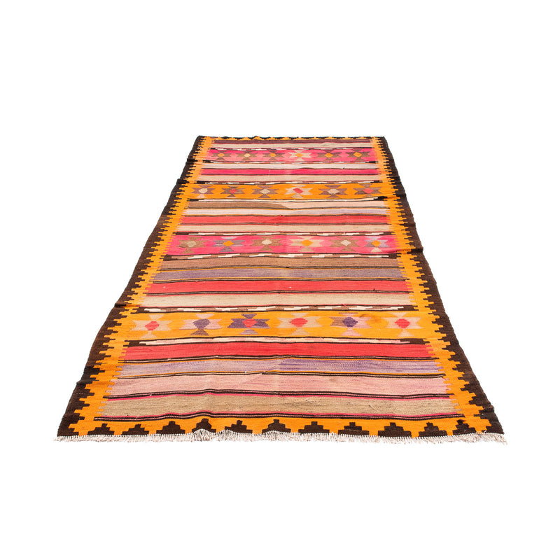 Alfombra de pasillo Alfombra Kelim - Antigua - 340 x 150 cm - multicolor
