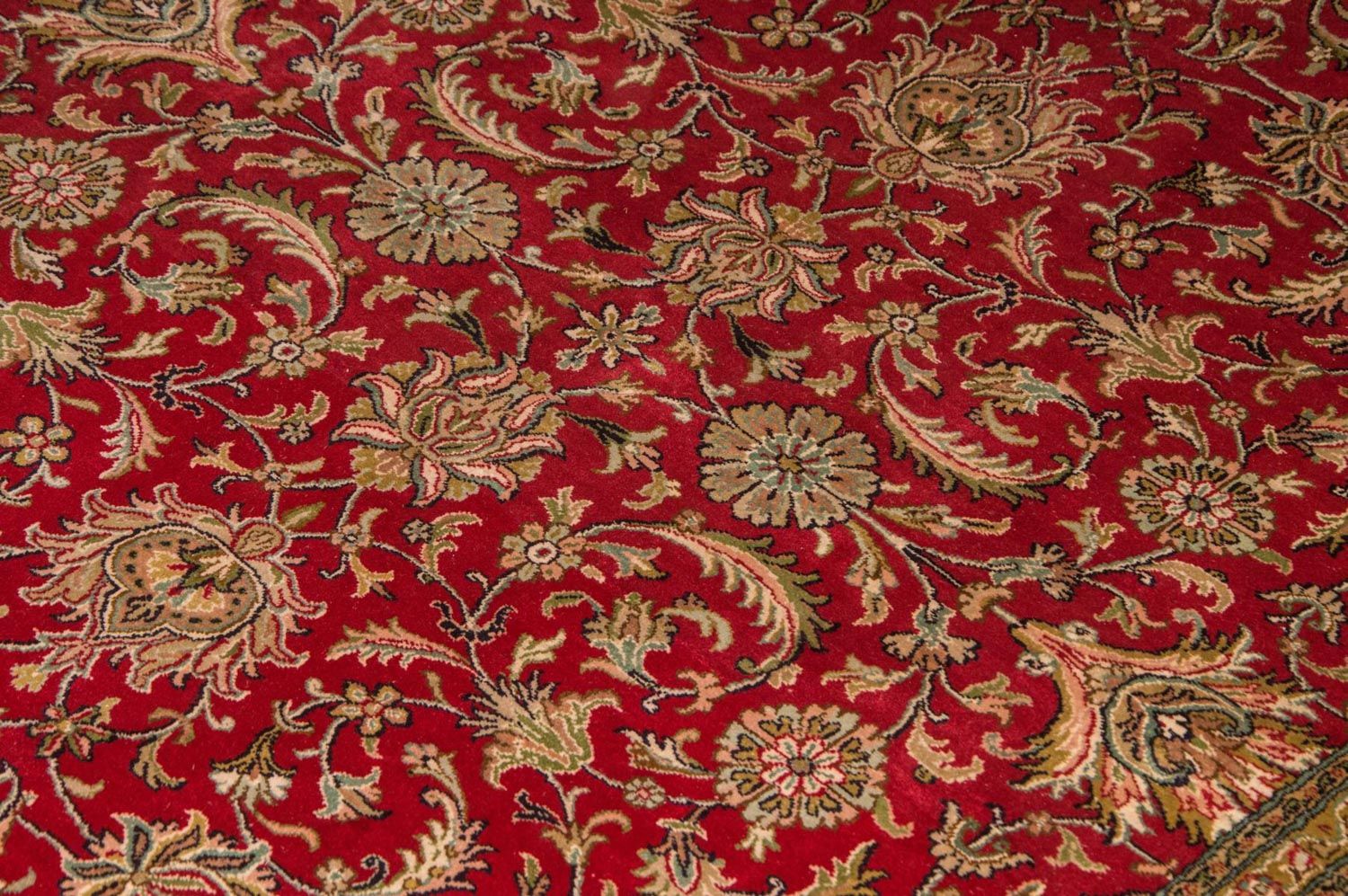 Alfombra de seda - Seda de Cachemira - 214 x 150 cm - rojo