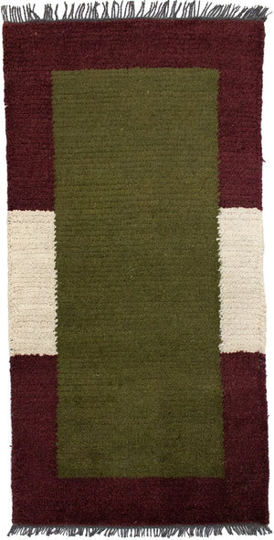 Alfombra de Nepal - 140 x 70 cm - verde